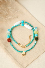 Heliophilia Silver Collar de Metal Multicolor con Acabado Lacado